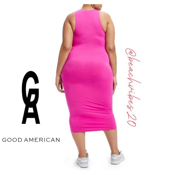 *GOOD AMERICAN Good Touch Body-con Cutaway Midi Dress O-29 - Picture 8 of 14
